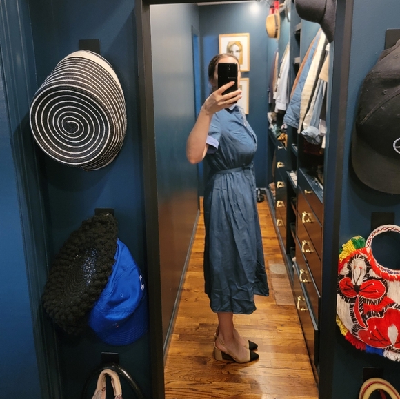 Denim button down midi dress - Picture 6 of 6